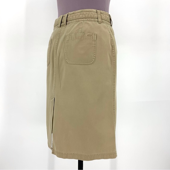 Columbia XCO Khaki Cotton Cargo Style Mini Pencil Skirt, 8 - Picture 8 of 16